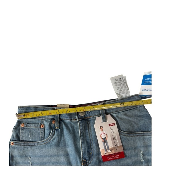 Levi's Light Blue Straight Jeans 12 Husky - Picture 7 of 12